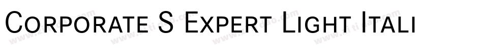 Corporate S Expert Light Italic OsF字体转换